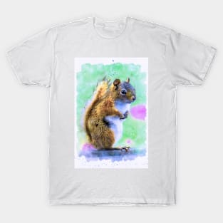 Cute squirrel standing and waiting T-Shirt